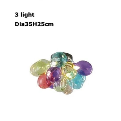 Glass Balloon Pendant Light | Colorful Stained-glass Cluster Chandelier for Stairwell Entry & Dining Casalolalights