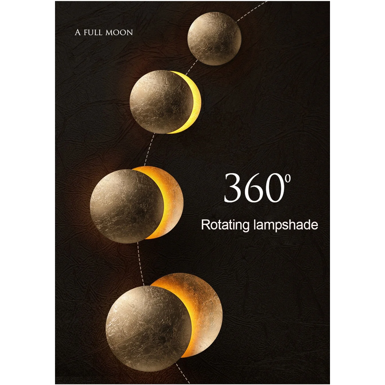 Contemporary Metal Moon Wall Lamp | Lights for Art Deco Modern Homes | Casalola