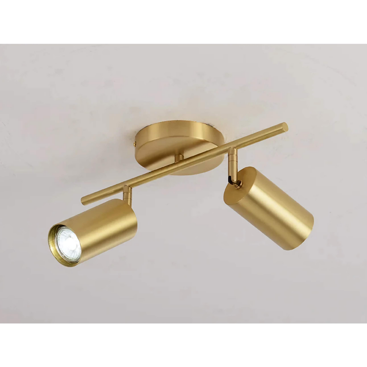 Copper Track Light 2-head | Adjustable Spot Fixture Modern Industrial Kitchen & Hallway Casalolalights Luxury Lamps