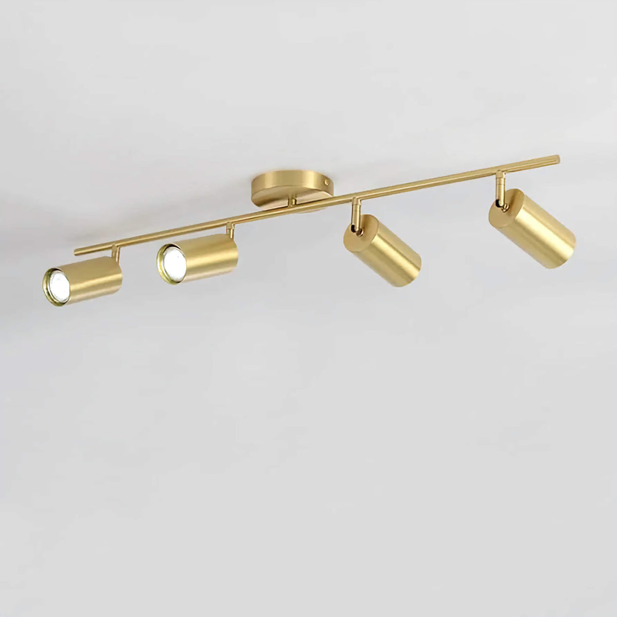 Copper Track Light 4-head | Adjustable Spot Fixture Modern Industrial Kitchen & Gallery Casalolalights Luxury Lamps