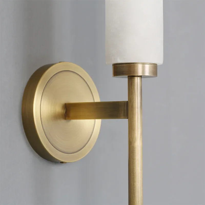 Alabaster Wall Sconce | Carved Stone & Copper Light Art Deco Modern Bedroom Foyer Dining Casalolalights Luxury Lamps