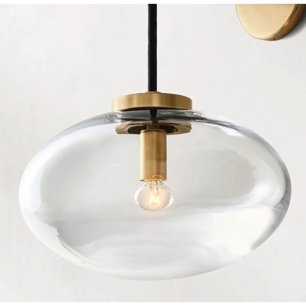 Copper Wall Sconce | Amber Glass Shade Contemporary Mid-century Living Room & Bedroom Casalolalights Luxury Lamps