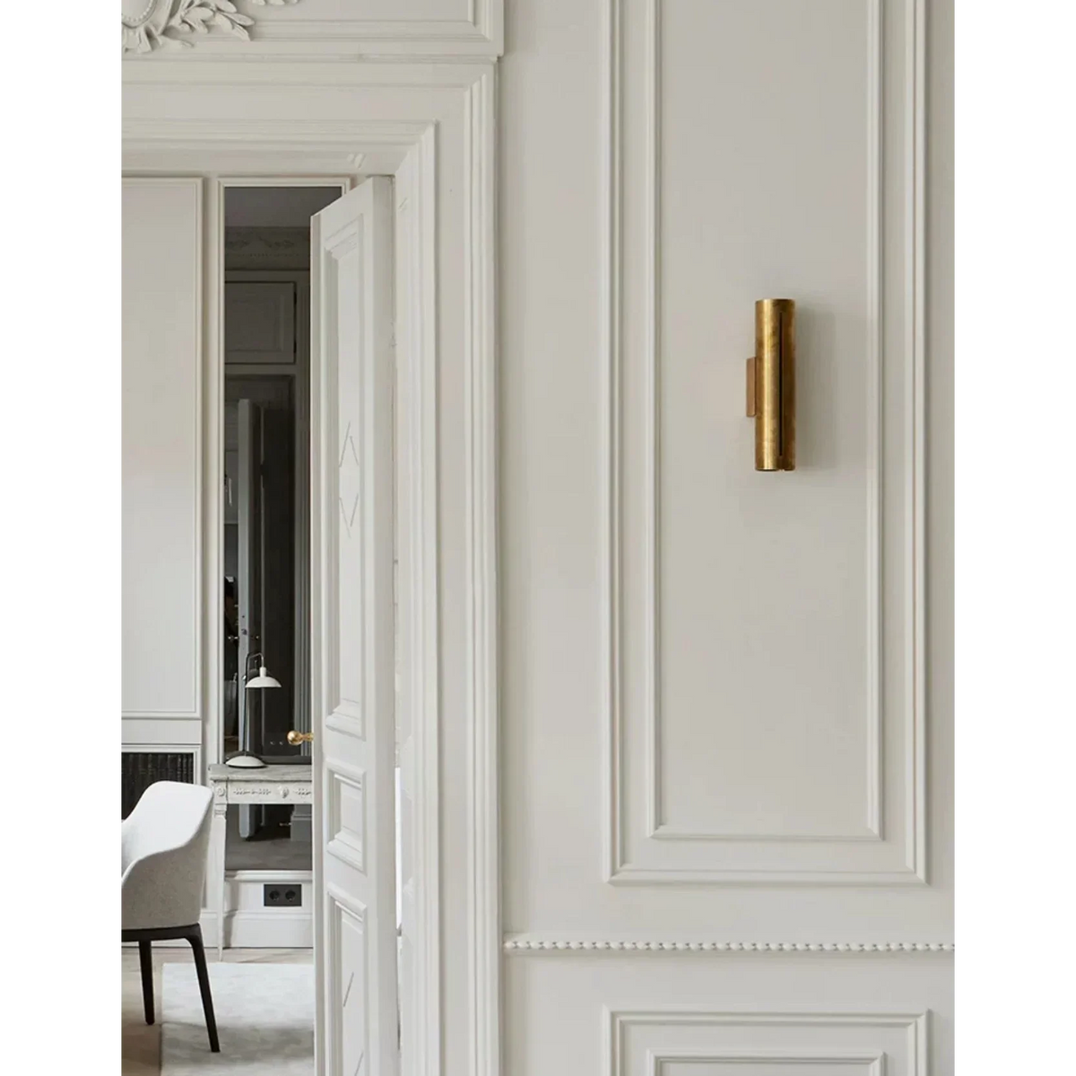 Solid Copper Cylinder Wall Sconce | Up & Down Hallway Light 2 Sizes Natural Patina Staircase Casalola Lights Luxury