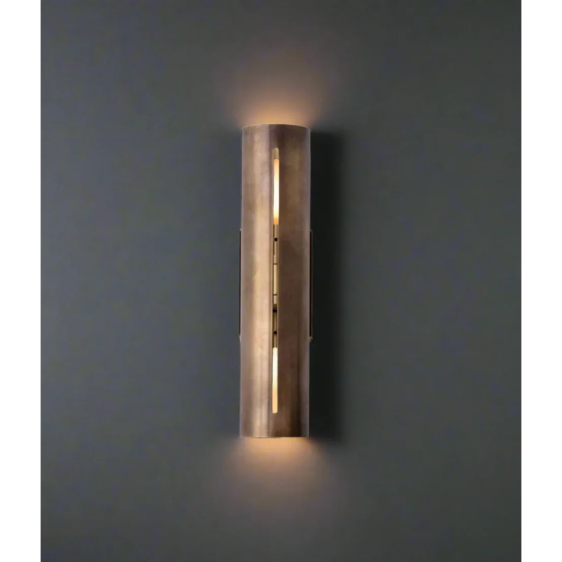 Copper Wall Light | Vertical-slit Cylinder Sconce Modern Minimalist Hallway Living Room & Bedroom Casalolalights Luxury