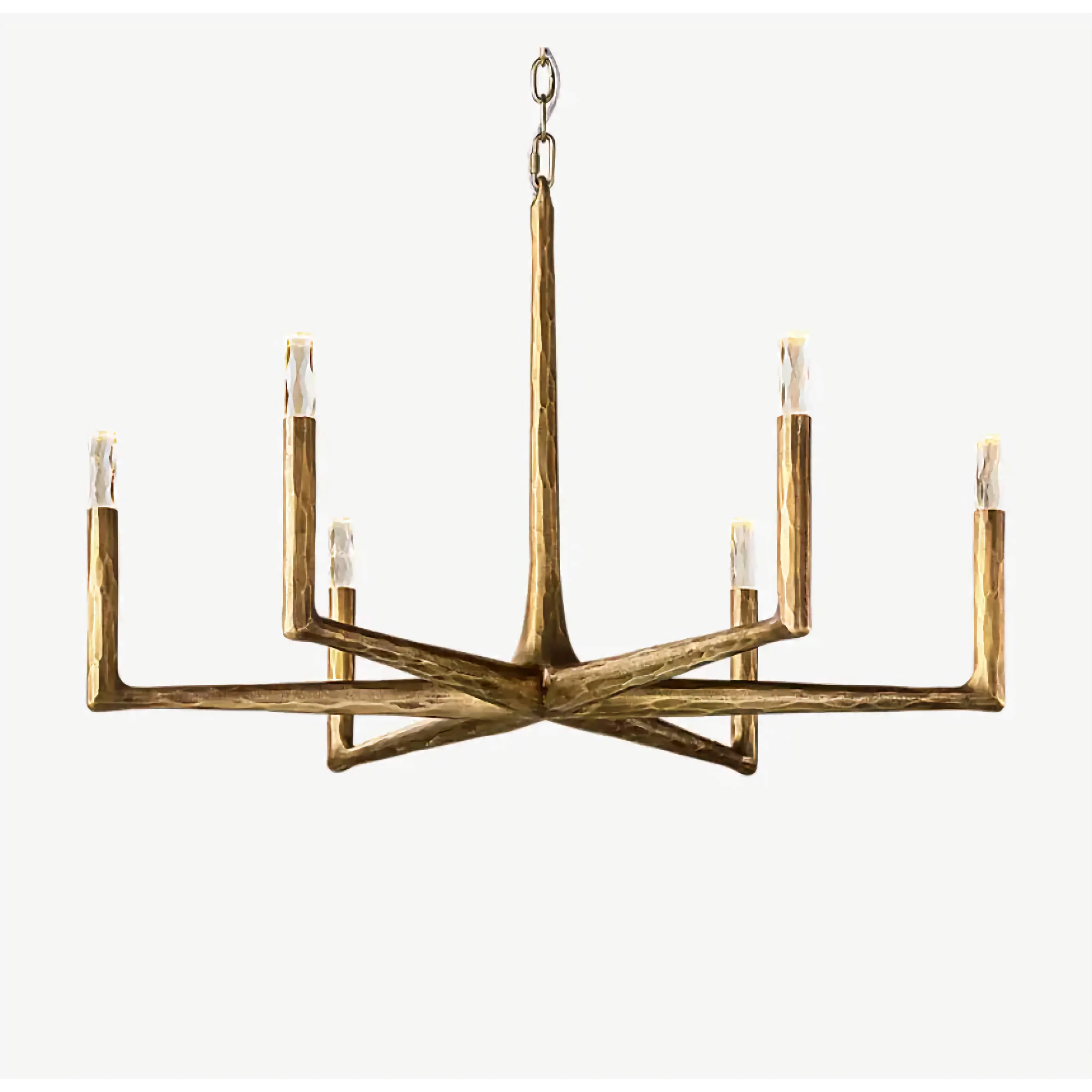 Linear Brass Chandelier | Casalola Sculptural Statement Fixture