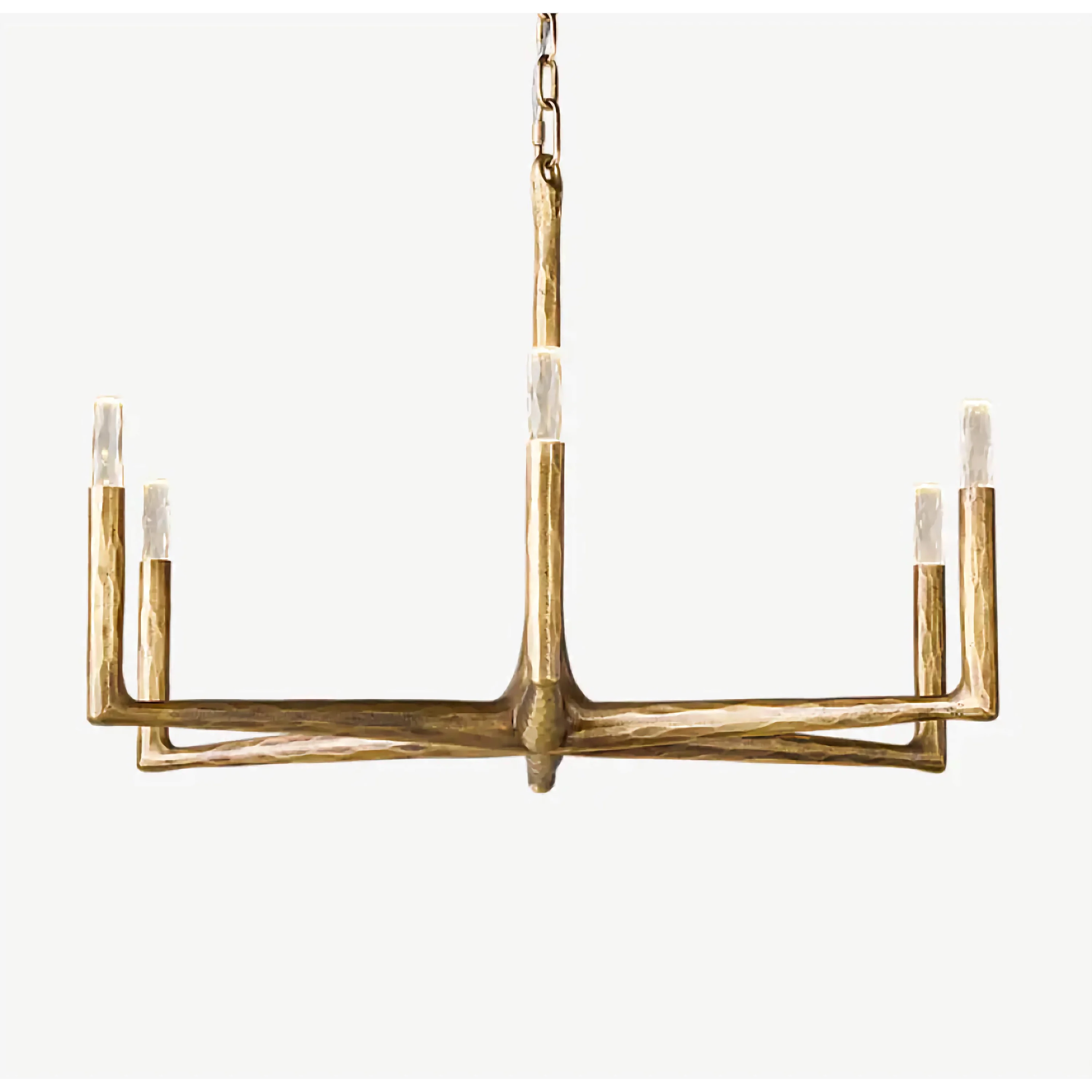 Linear Brass Chandelier | Casalola Sculptural Statement Fixture