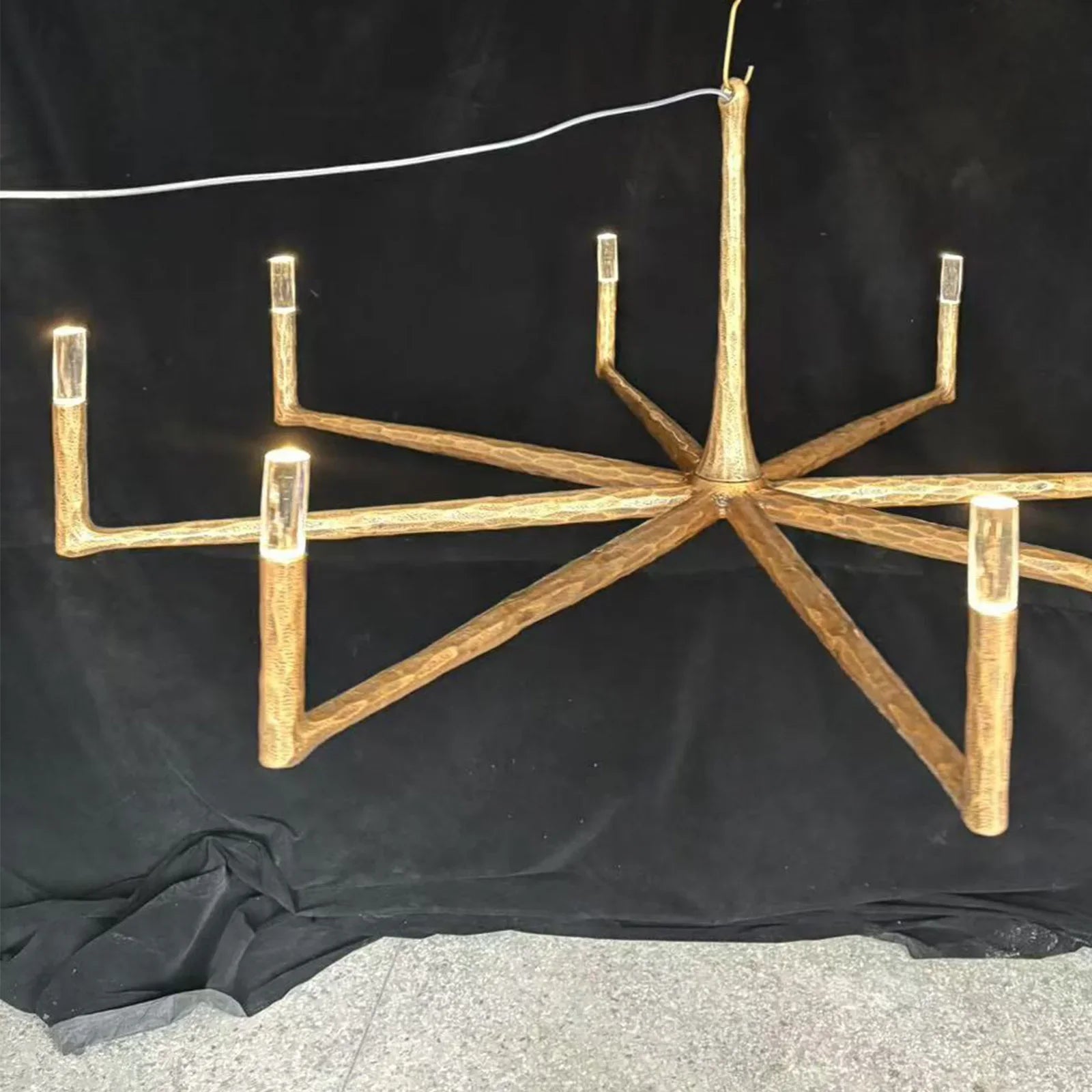 Modern Linear Brass Pendant Lighting | Luxury Copper Chandelier for Living Room Hotels Dining Casalolalights Luxury