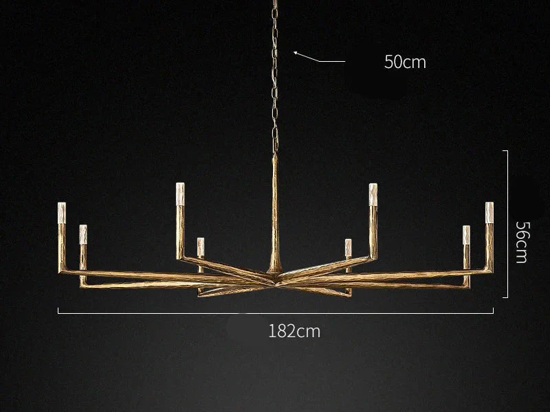 Modern Linear Brass Pendant Lighting | Luxury Copper Chandelier for Living Room Hotels Dining Casalolalights Luxury