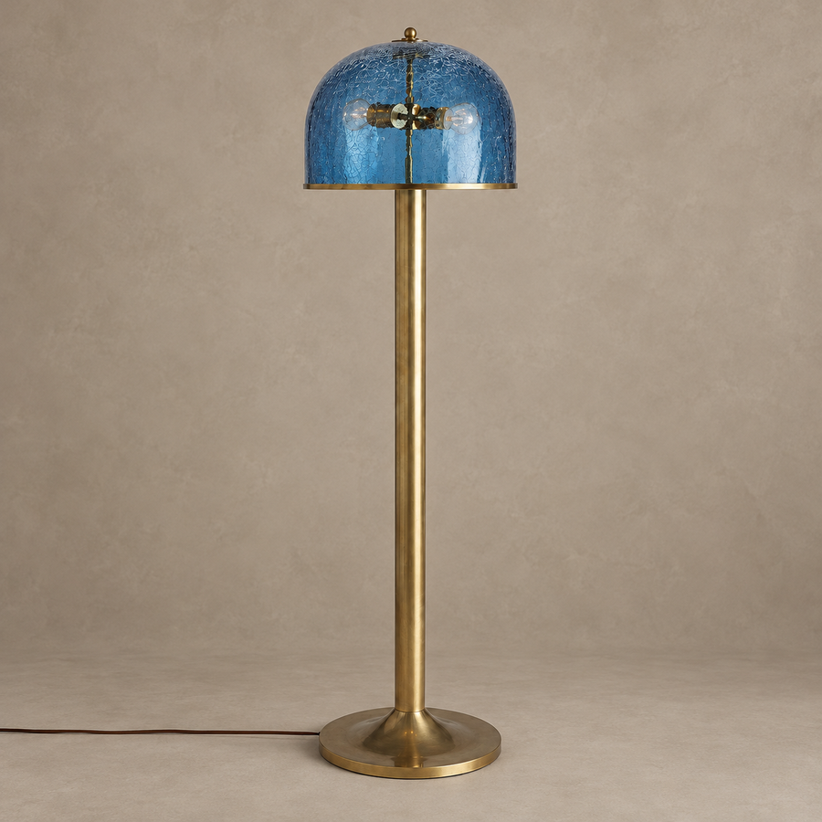 Crackle Glass Floor Lamp