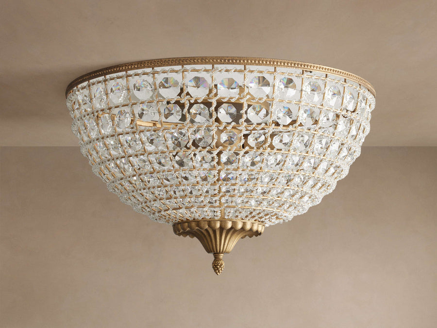 Crystal Basket Flush Mount