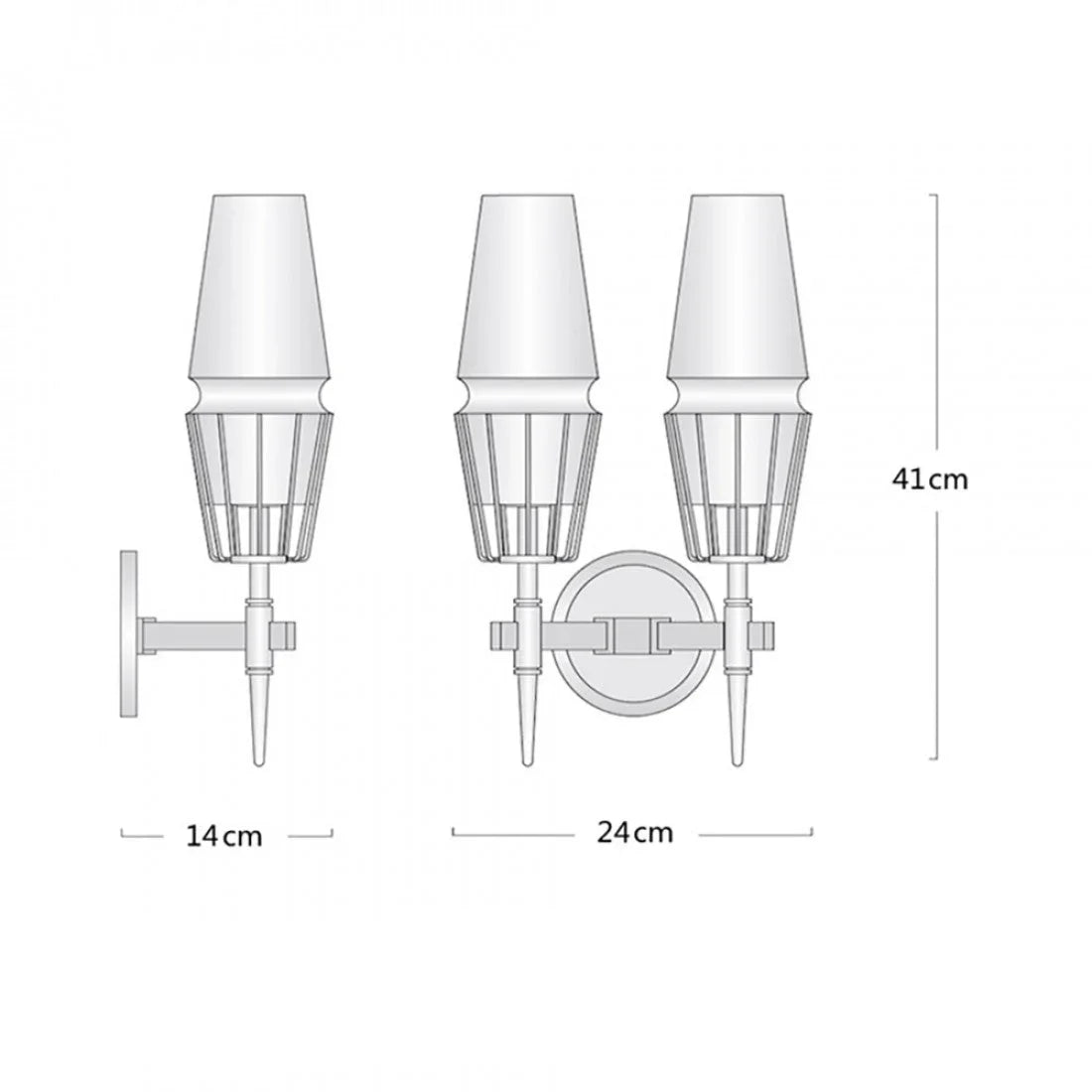 Art Deco Crystal & Copper Wall Sconce – Luxury Double Candle-style Light for Hallway Bedroom