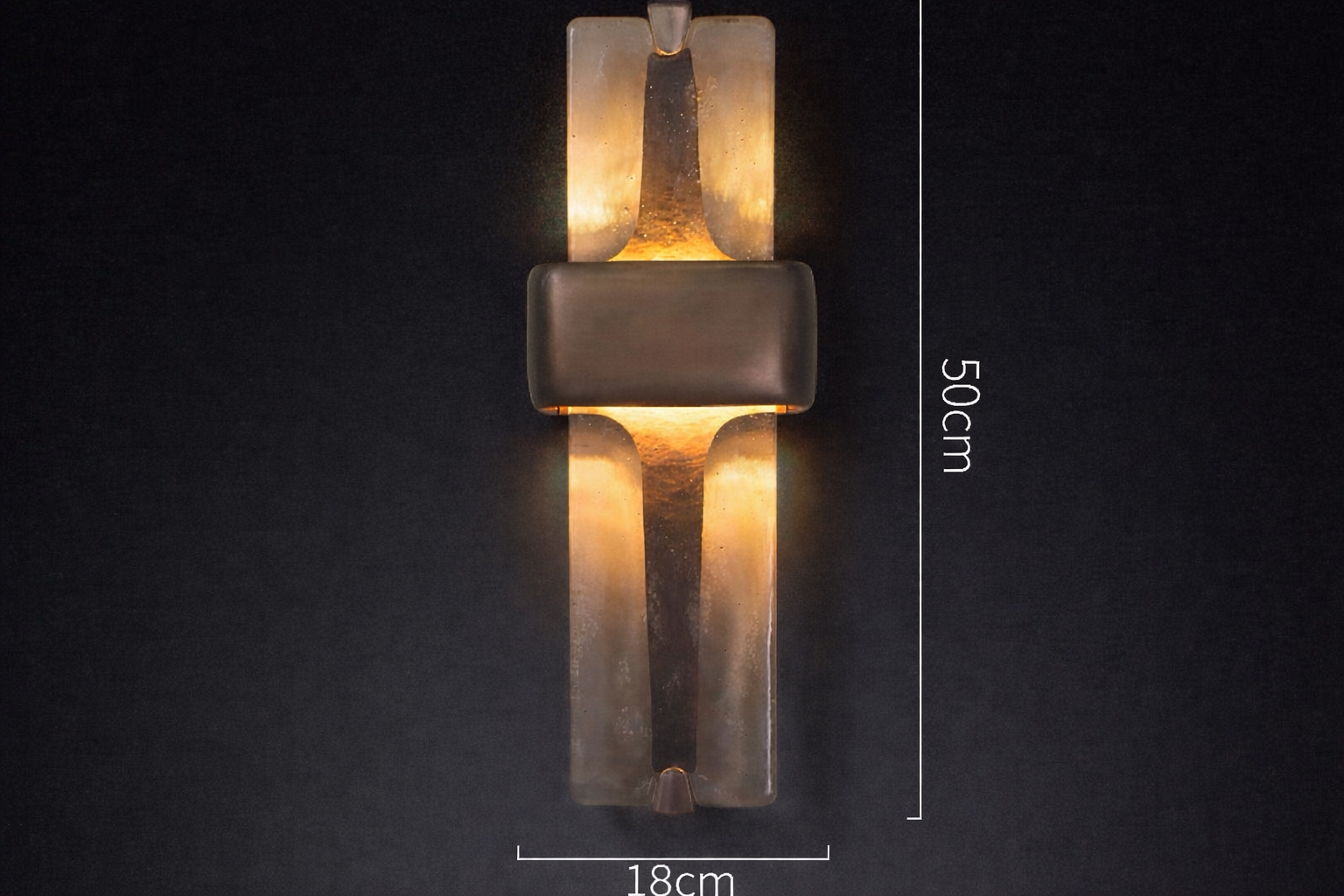 Glass and Copper Vertical Wall Light for Hallway & Living Room – Modern Sconce Casalolalights Luxury Lamps Interior