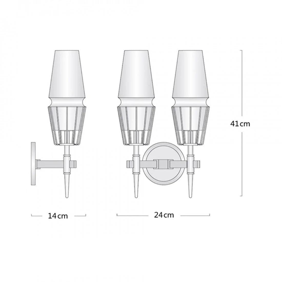 Art Deco Crystal & Copper Wall Sconce – Luxury Double Candle-style Light for Hallway Bedroom