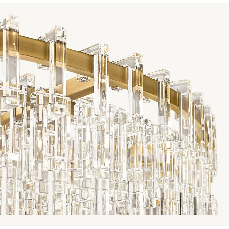 Hand Cut Crystal Drum Chandelier | Luxury Gold Dimmable Living Fixture