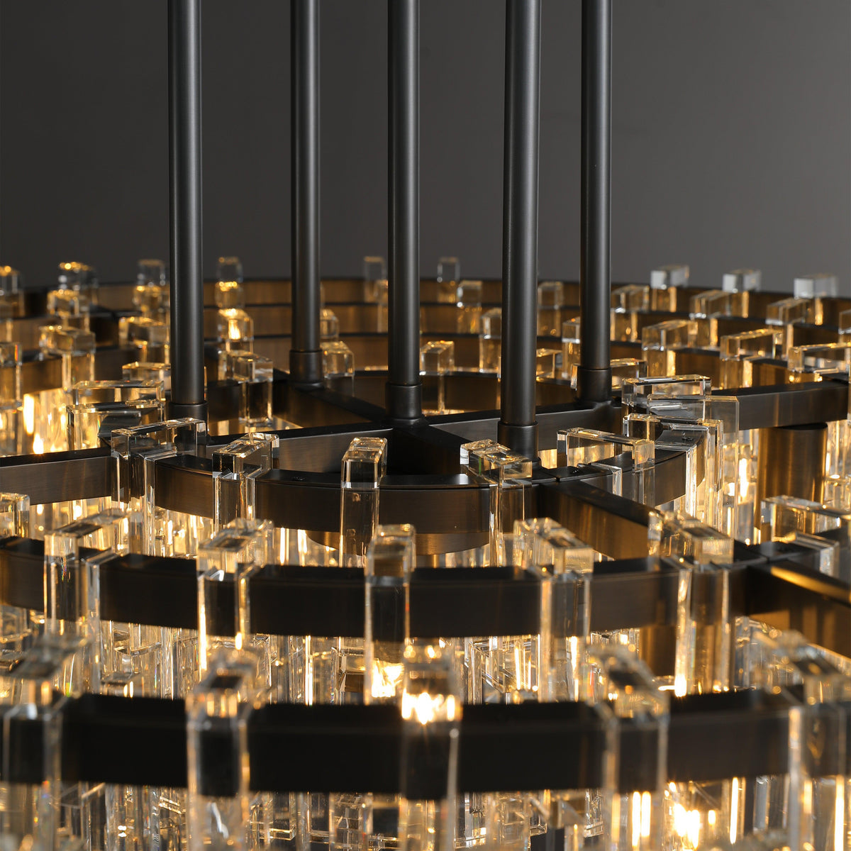 Round Crystal Drum Chandelier – Luxury Copper Led Modern Dining Light Casalolalights Luxury Lamps for Interior Designers