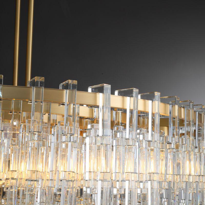 Round Crystal Drum Chandelier – Luxury Copper Led Modern Dining Light Casalolalights Luxury Lamps for Interior Designers