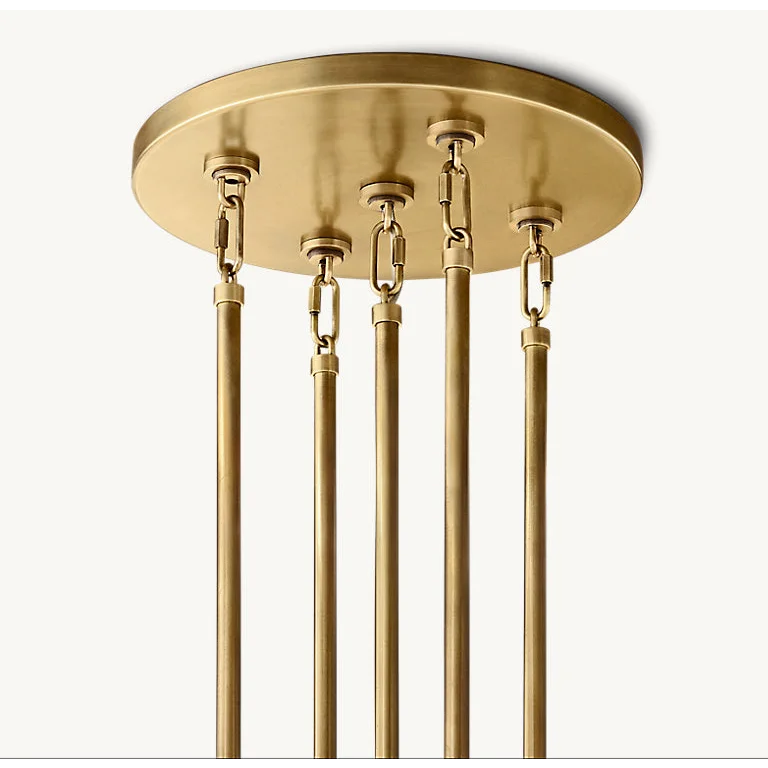 Hand Cut Crystal Drum Chandelier | Luxury Gold Dimmable Living Fixture