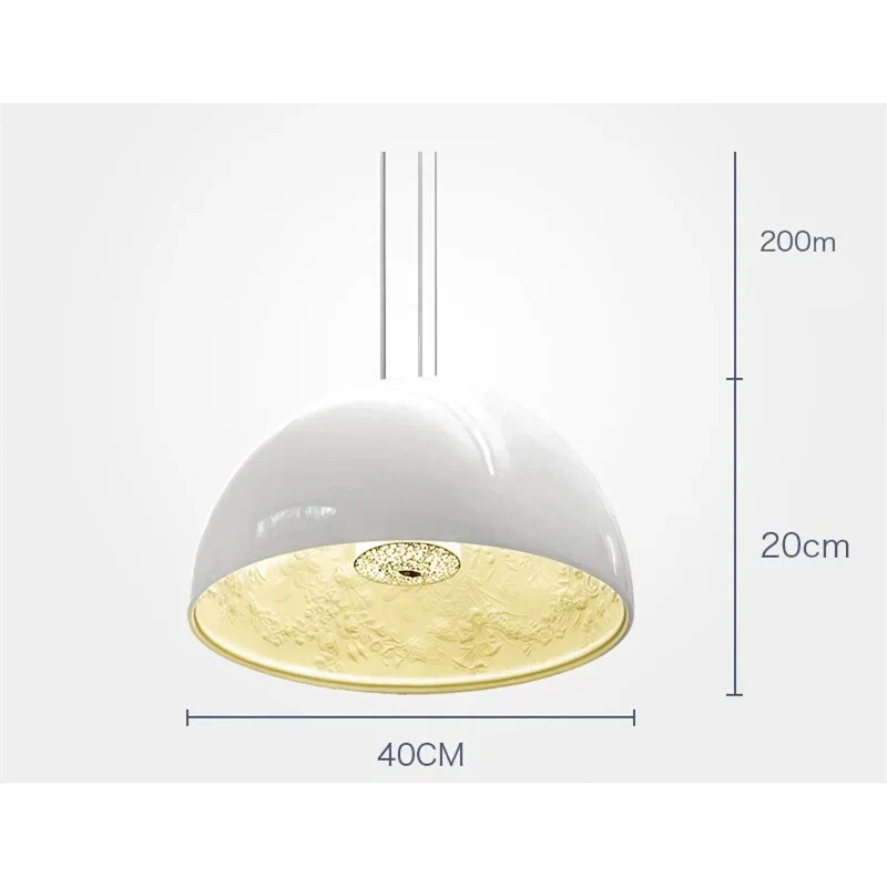 Dome Pendant Light 40-60cm | Black Crystal-flower Relief Ceiling Dining Room & Kitchen Island Casalolalights Luxury