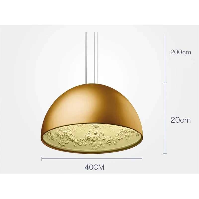 Dome Pendant Light 40-60cm | Black Crystal-flower Relief Ceiling Dining Room & Kitchen Island Casalolalights Luxury