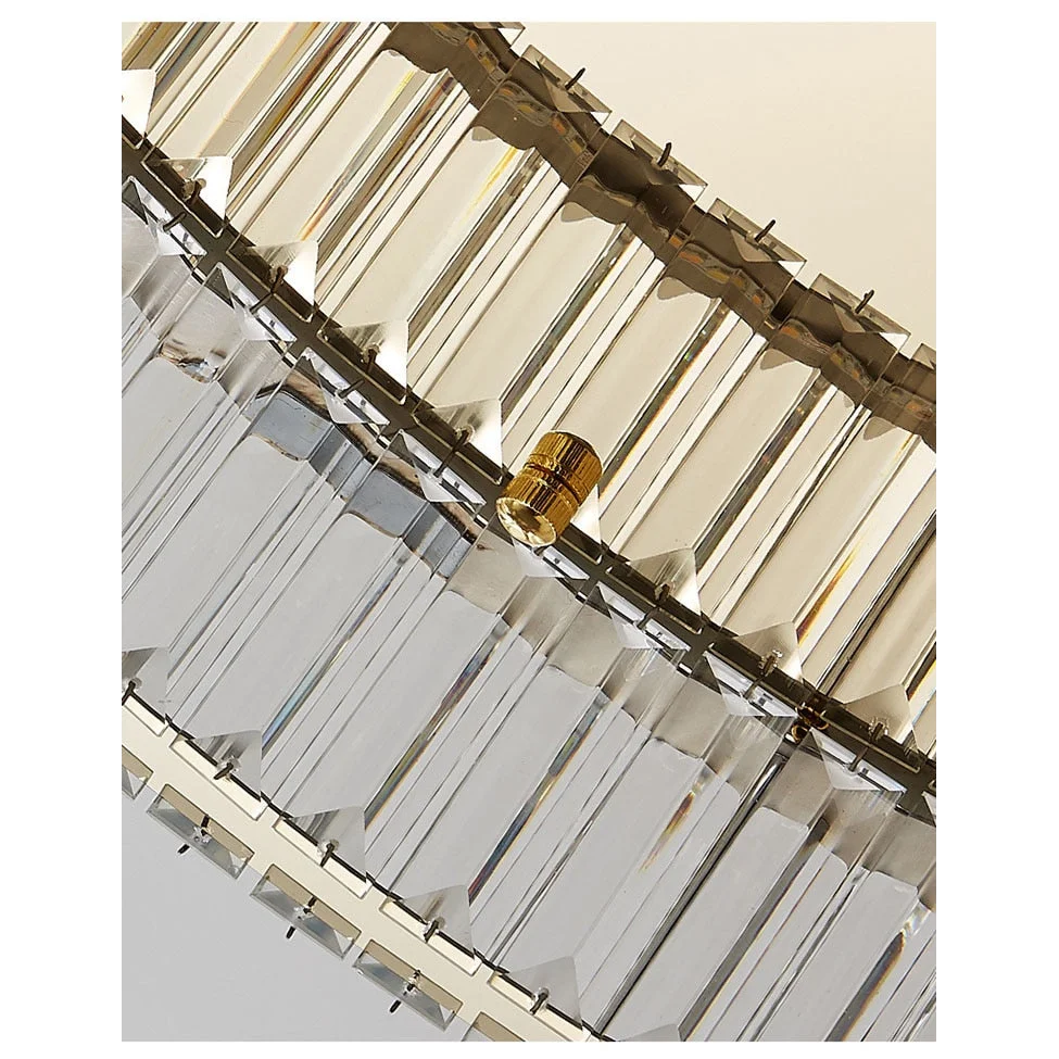 Crystal Ring Flush Mount 40-60cm | Gold or Chrome Low-profile Ceiling Light Bedroom & Living Room Casalolalights Luxury