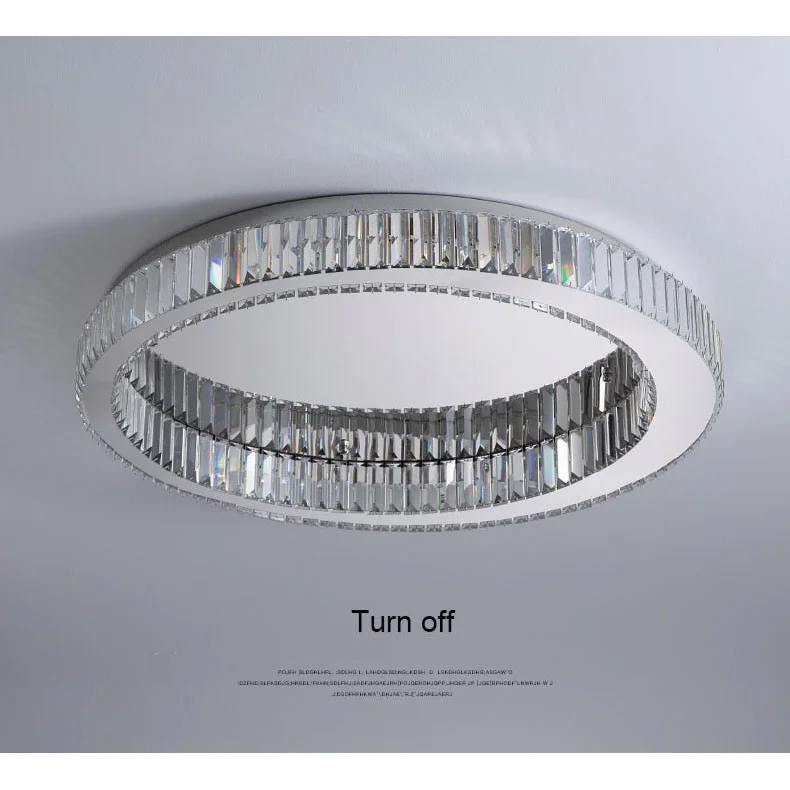 Crystal Ring Flush Mount 40-60cm | Gold or Chrome Low-profile Ceiling Light Bedroom & Living Room Casalolalights Luxury