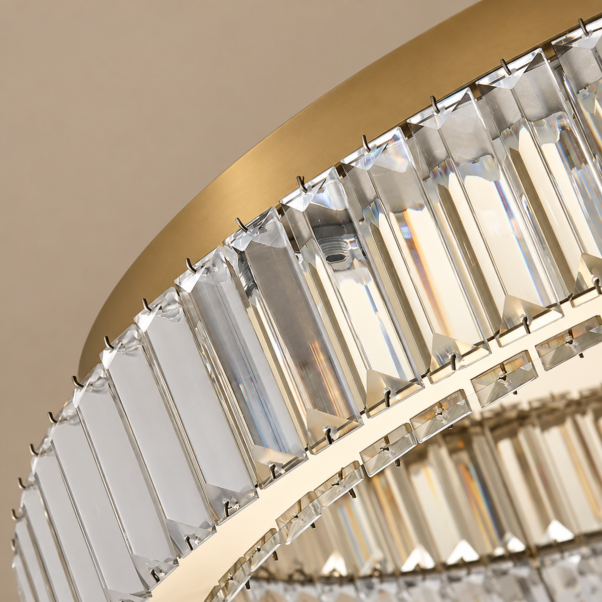 Flush Mount Ceiling Light - Crystal Rings Casalola Lights Luxury Lamps for Interior Designers