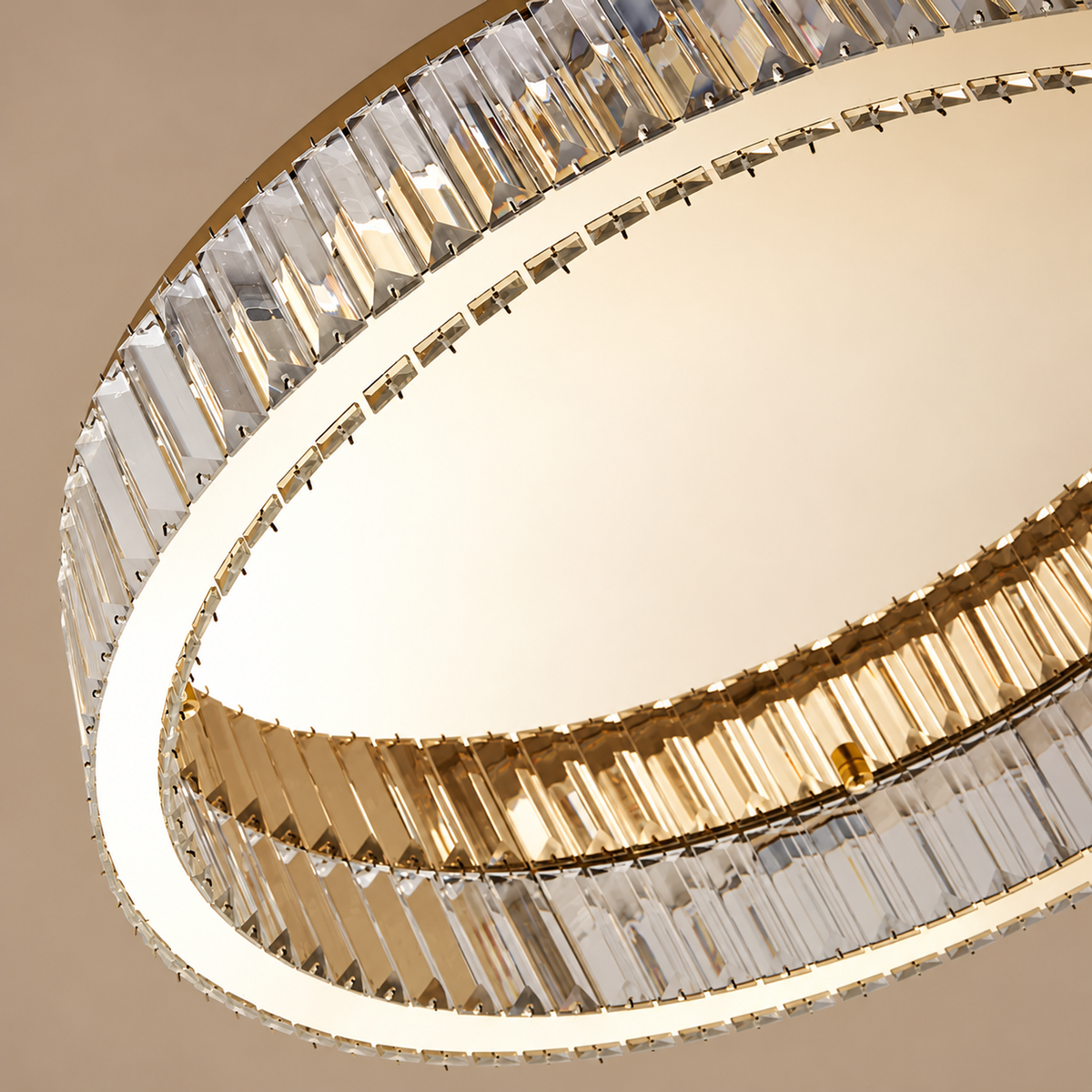 Flush Mount Ceiling Light - Crystal Rings Casalola Lights Luxury Lamps for Interior Designers