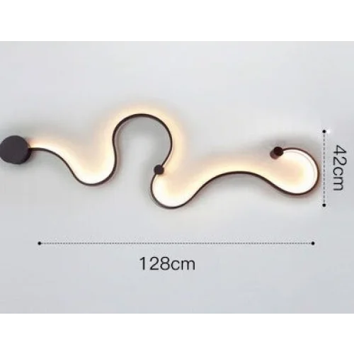 Curved Led Wall Lamp | Modern Linear Corridor Sconce Bronze or Chrome Hallway Stairway & Living Room Casalolalights