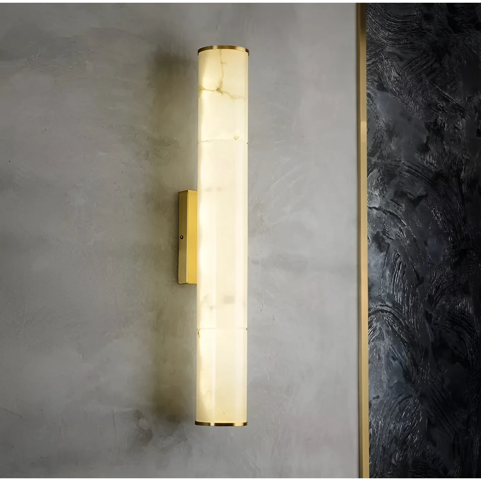Cylindrical Natural Marble Led Wall Lights for Living Room Bedroom Bathroom Casalolalights Luxury Lamps for Interior