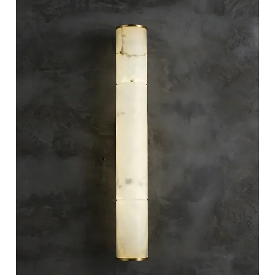 Cylindrical Natural Marble Led Wall Lights for Living Room Bedroom Bathroom Casalolalights Luxury Lamps for Interior
