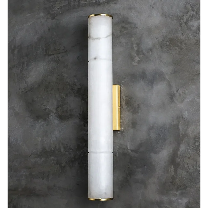 Cylindrical Natural Marble Led Wall Lights for Living Room Bedroom Bathroom
