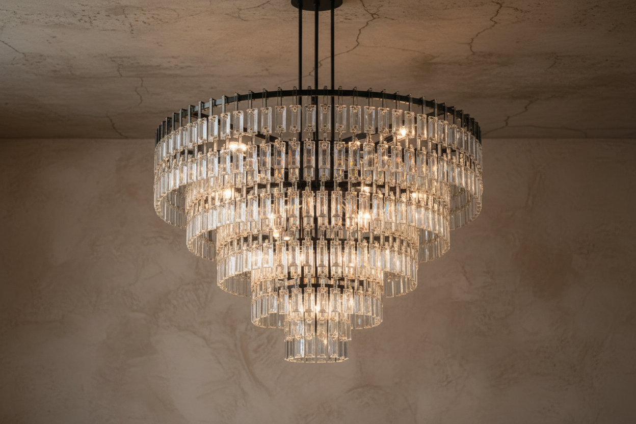 Tiered Crystal Chandelier Hand-cut K9 with Solid Brass Frame – Casalola Lights Casalolalights Luxury Lamps for Interior