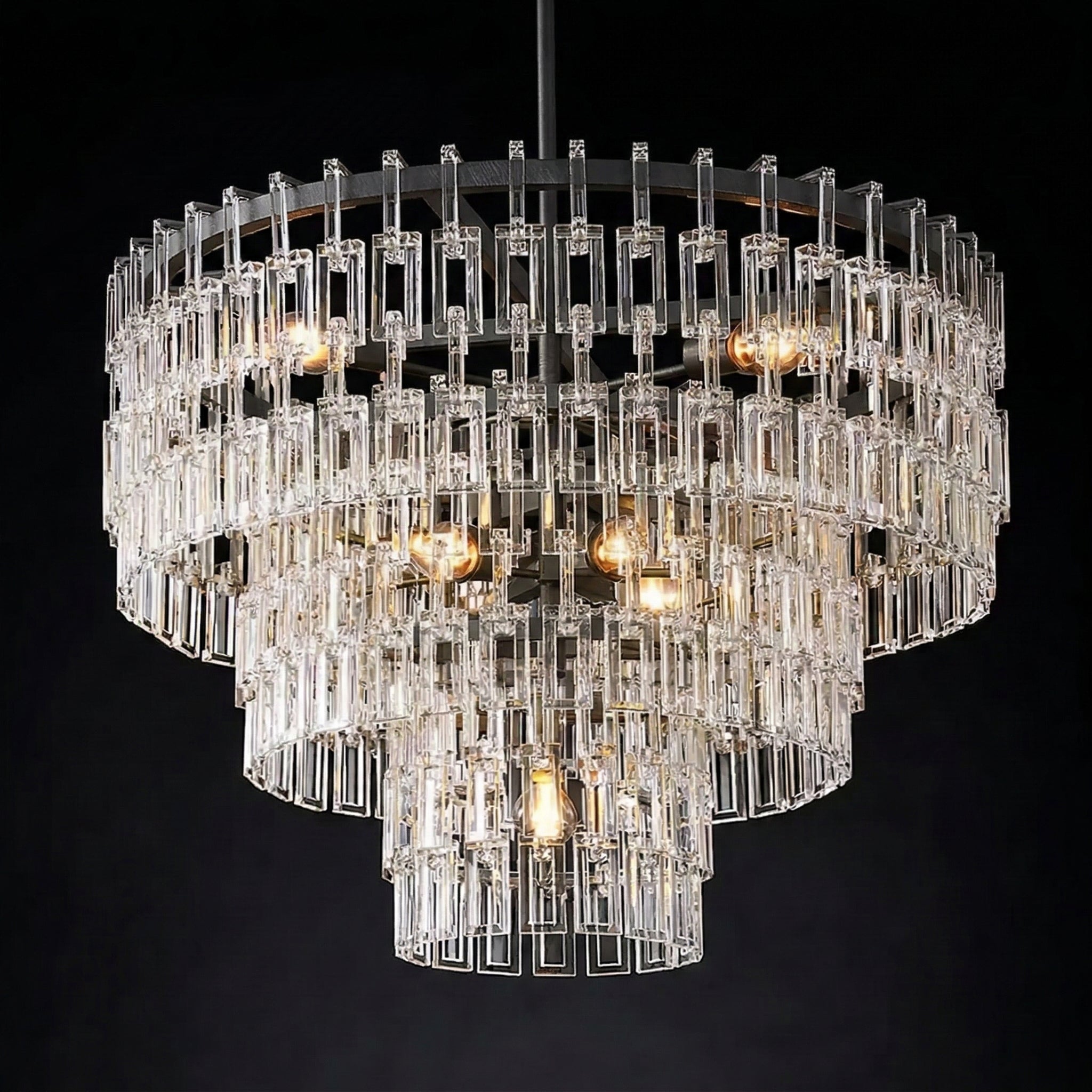 Tiered Crystal Chandelier Hand-cut K9 with Solid Brass Frame – Casalola Lights Casalolalights Luxury Lamps for Interior