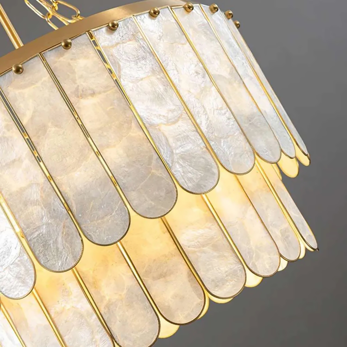 Double Round Shell Chandelier | Casalola Casalolalights Luxury Lamps for Interior Designers