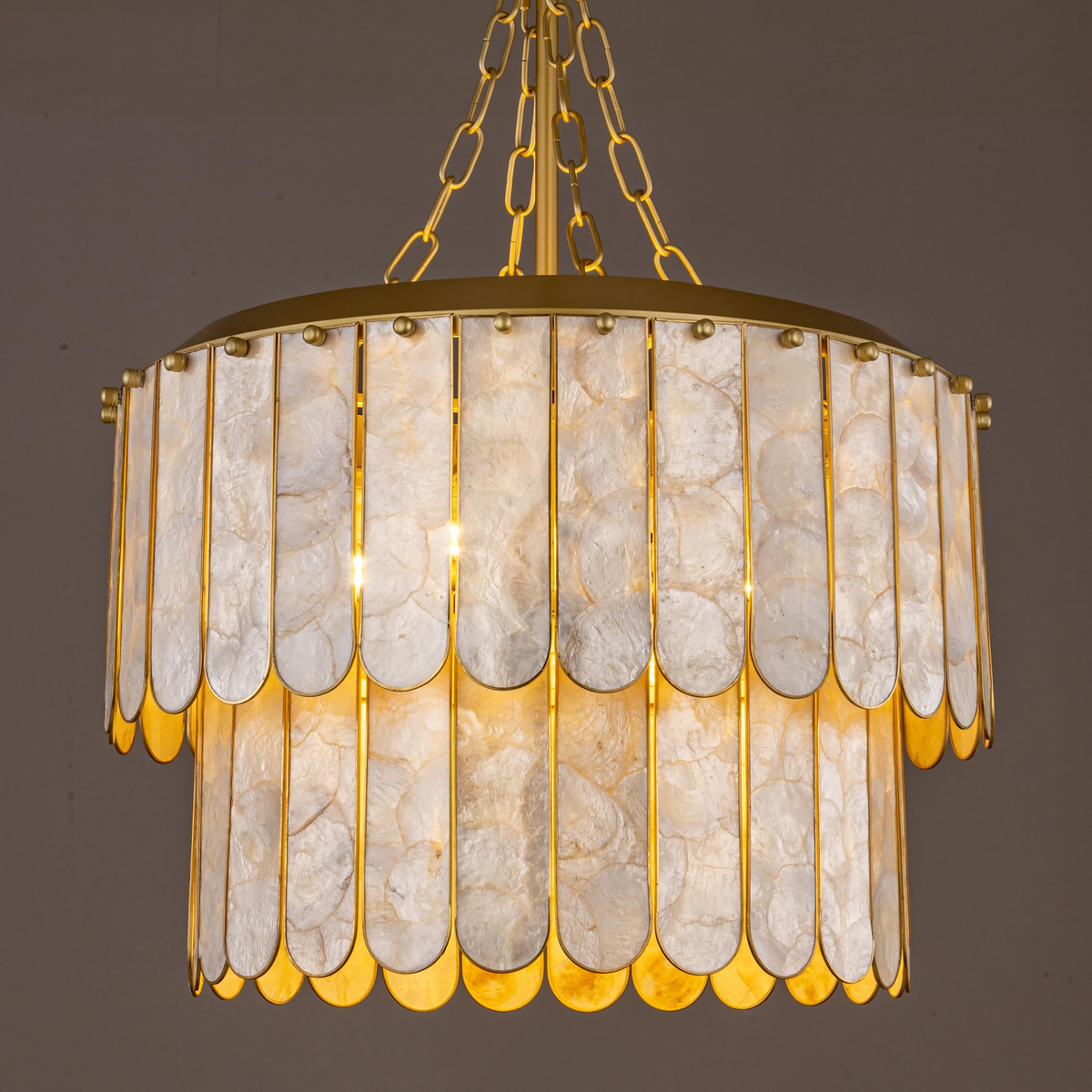 Double Round Shell Chandelier | Casalola Casalolalights Luxury Lamps for Interior Designers
