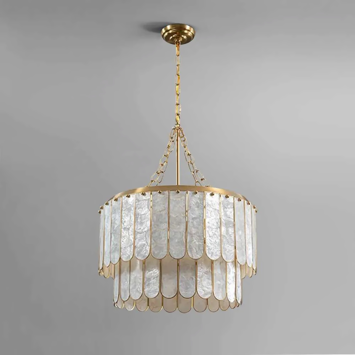 Double Round Shell Chandelier | Casalola Casalolalights Luxury Lamps for Interior Designers