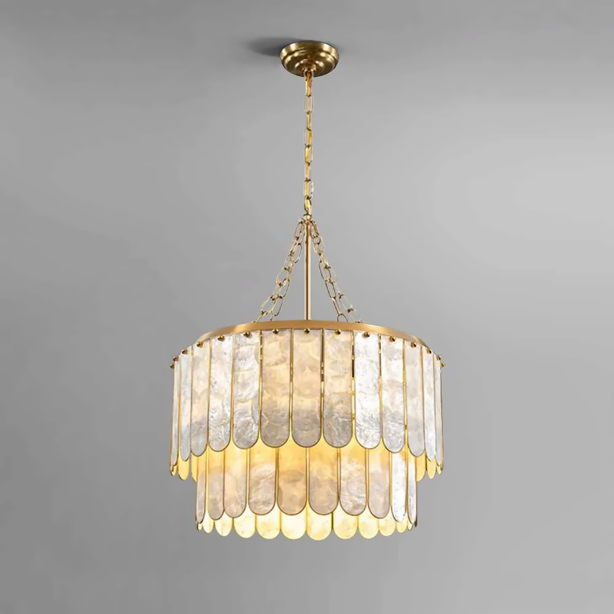Double Round Shell Chandelier | Casalola Casalolalights Luxury Lamps for Interior Designers