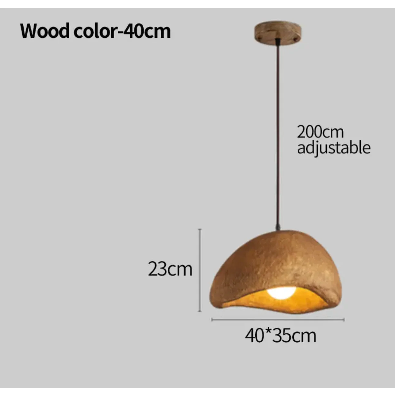 Wabi-sabi Pendant Light | Earth-tone Japandi Hanging Lamp for Kitchen Dining & Bedroom Minimalist E27 Casalolalights
