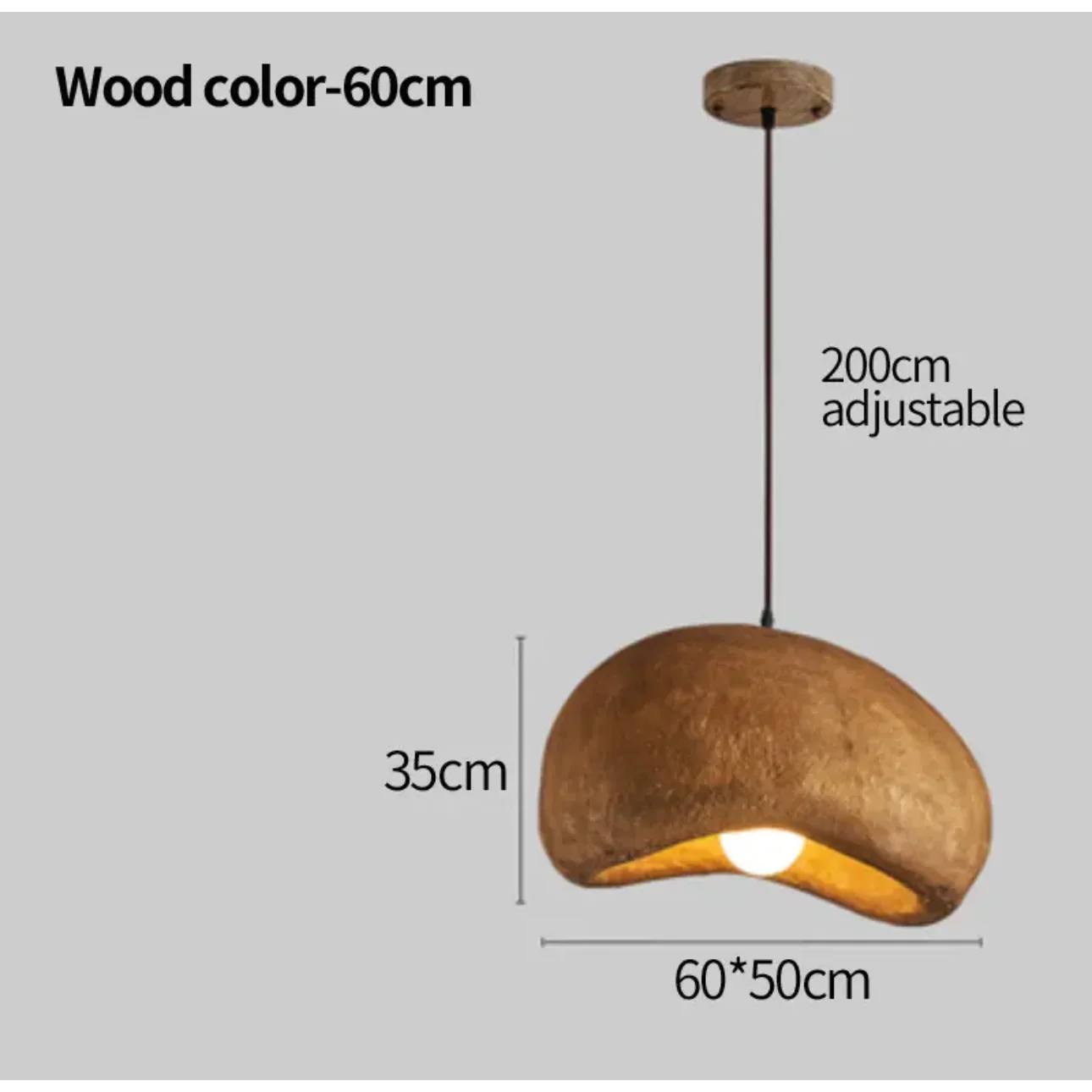 Wabi-sabi Pendant Light | Earth-tone Japandi Hanging Lamp for Kitchen Dining & Bedroom Minimalist E27 Casalolalights