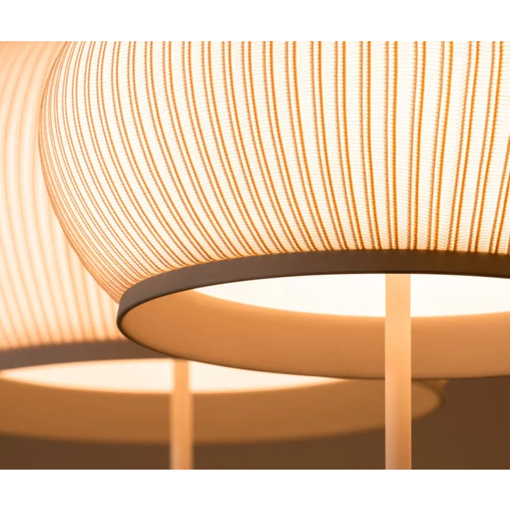 Ecru Knitting Fabric Table Lamp for Living Room Bedroom Restaurants