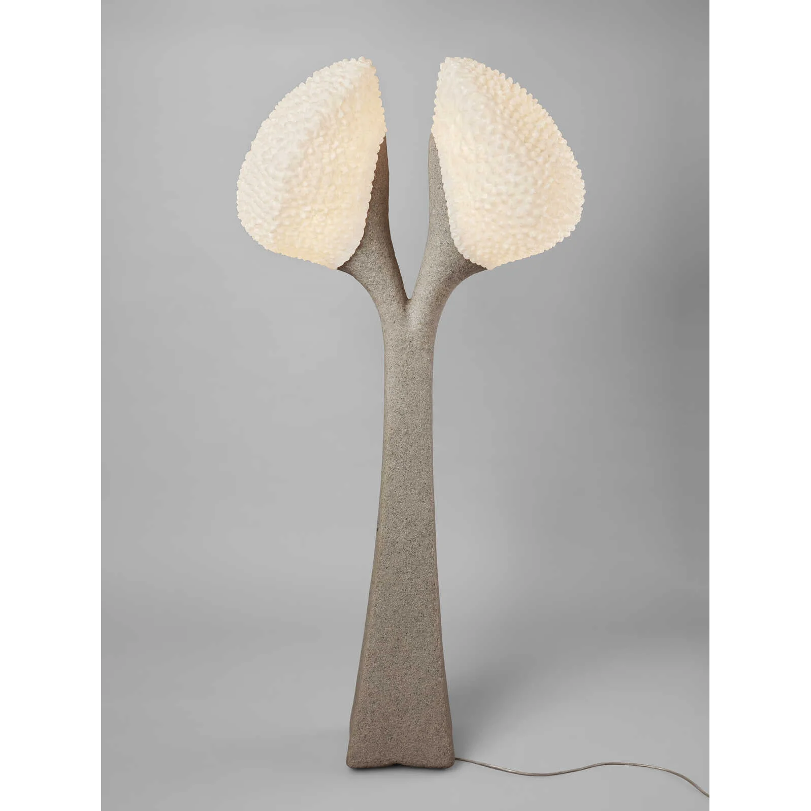 Sculptural Concrete Floor Lamp | Modern Artisanal Lighting Double Head