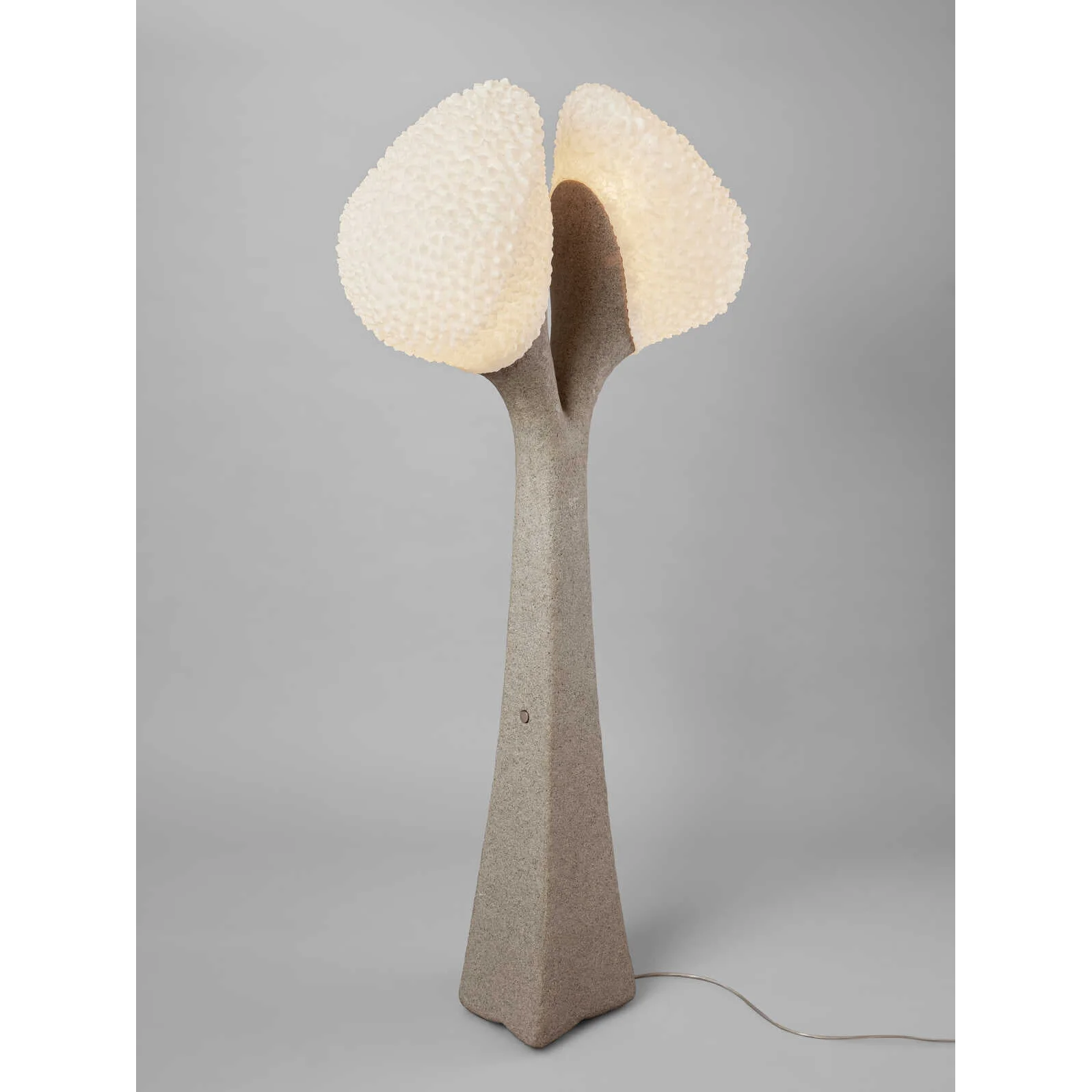 Sculptural Concrete Floor Lamp | Modern Artisanal Lighting Double Head