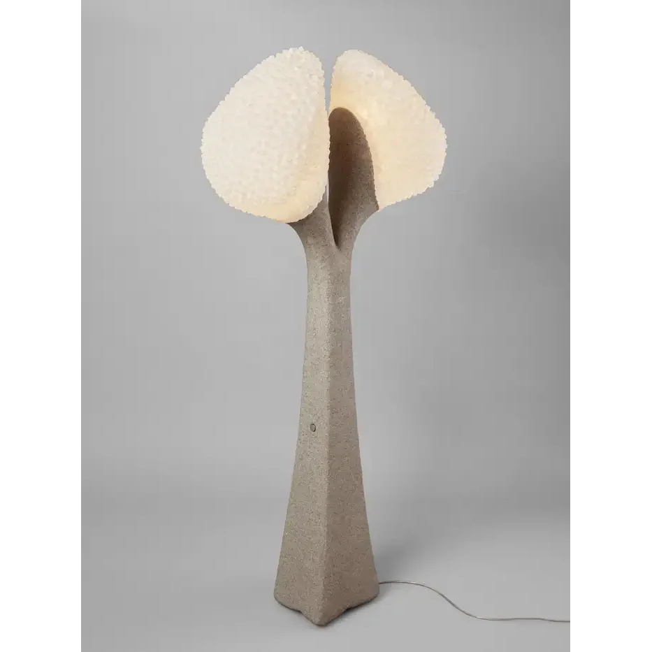 Sculptural Concrete Floor Lamp | Modern Artisanal Lighting Double Head