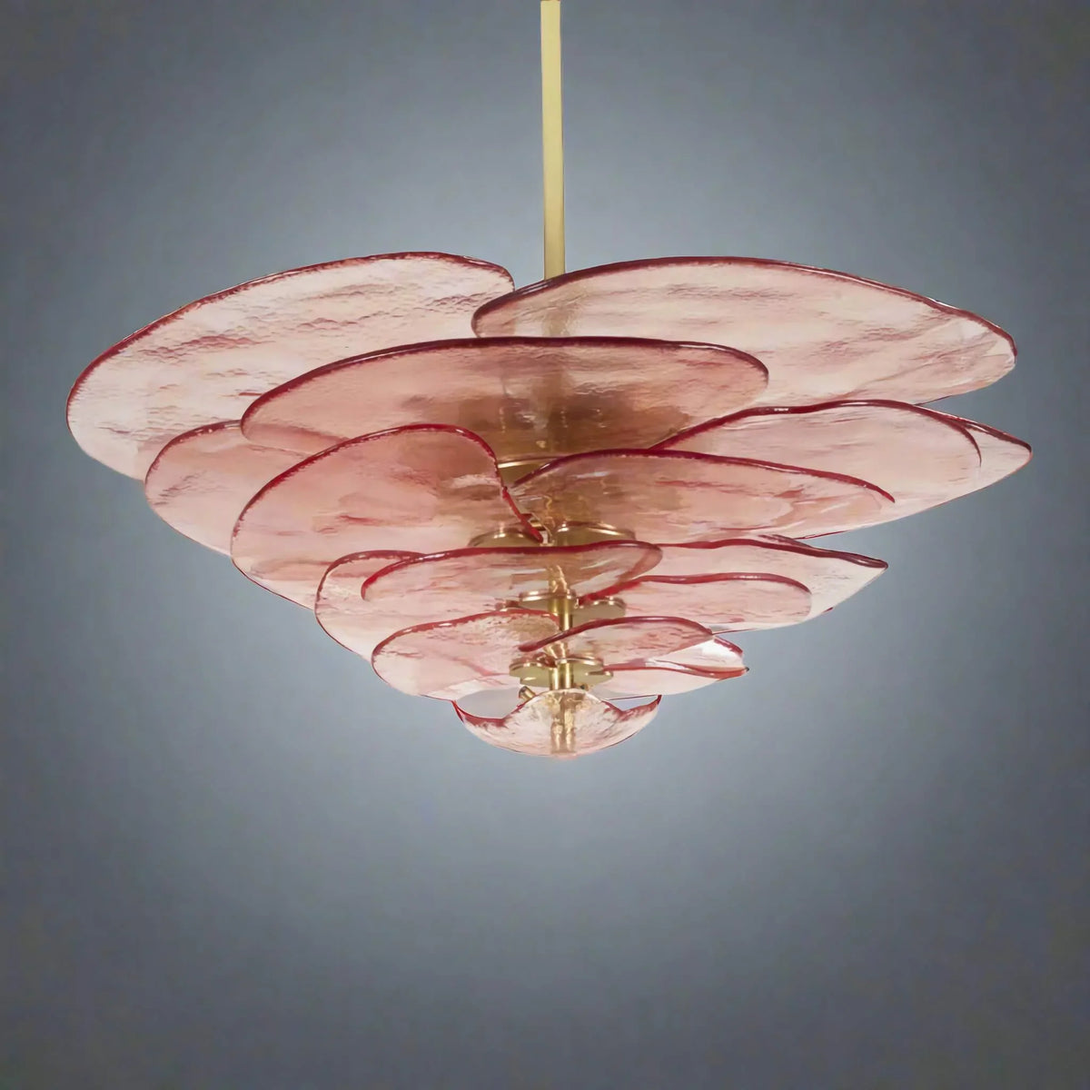 Glass Petal Chandelier | Art Deco Sculptural & Gold Iron Modern Dining Room Living Casalolalights Luxury Lamps