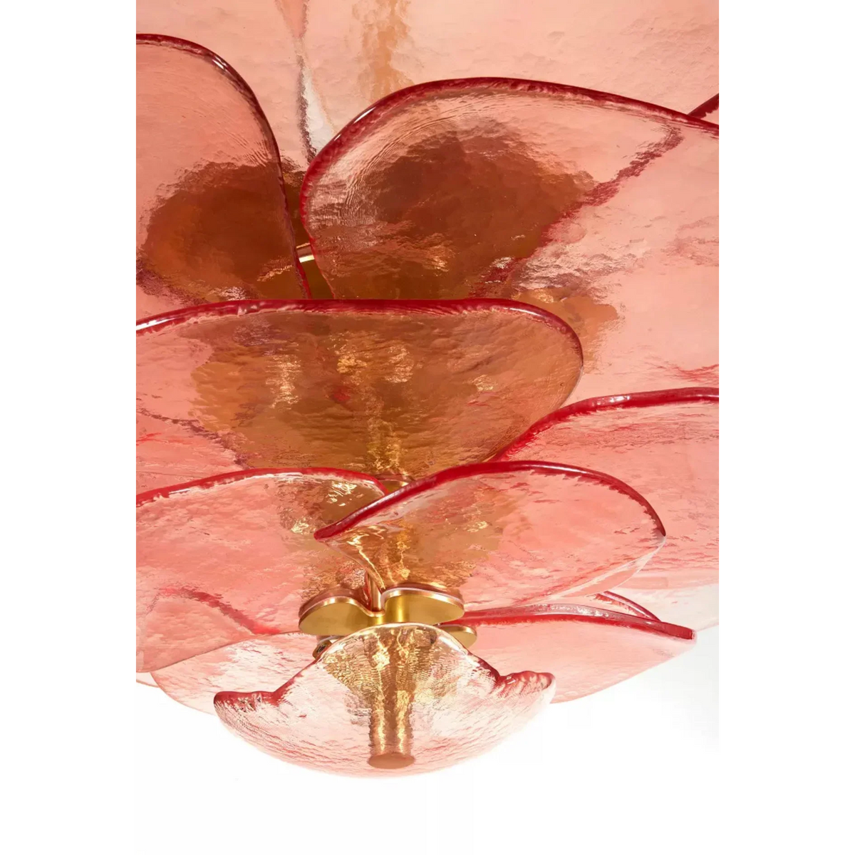 Glass Petal Chandelier | Art Deco Sculptural & Gold Iron Modern Dining Room Living Casalolalights Luxury Lamps