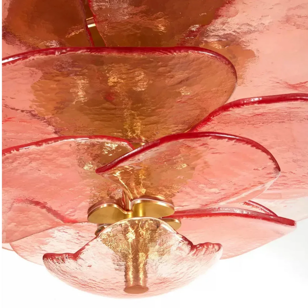 Glass Petal Chandelier | Art Deco Sculptural & Gold Iron Modern Dining Room Living Casalolalights Luxury Lamps