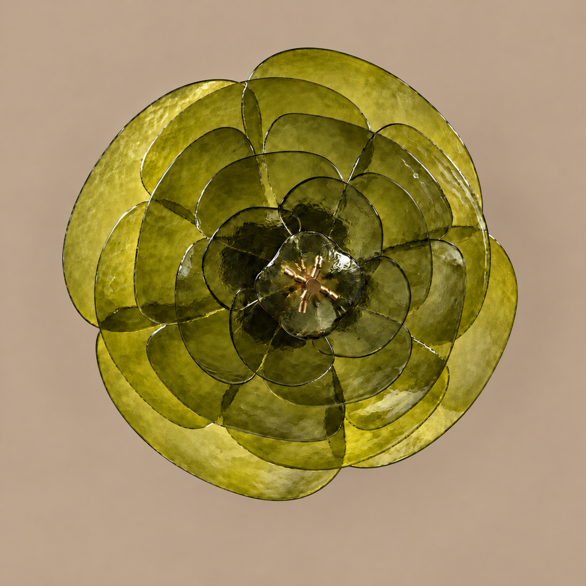 Art Deco Chandelier - Fiore Green Petals Casalola Lights Luxury Lamps for Interior Designers