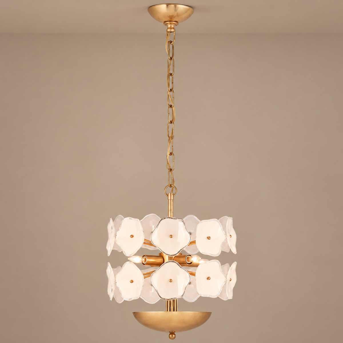 Flower Chandelier - White Glass Blooms Casalola Lights Luxury Lamps for Interior Designers