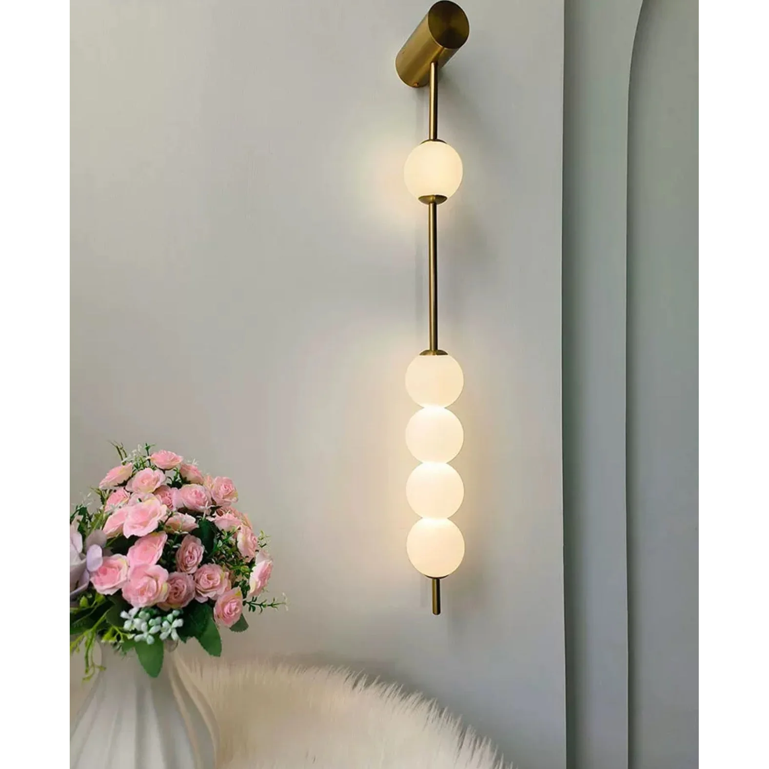 Decorative Wall Sconces Lamps for Bedroom Gold Finish Luxury Decor