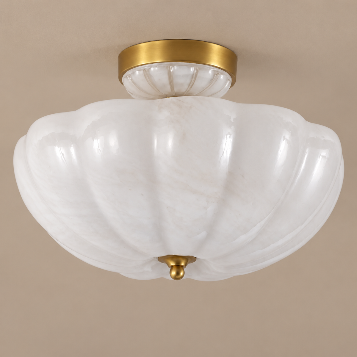 Semi Flush Mount Ceiling Light - Frosted Bowl Casalola Lights Luxury Lamps for Interior Designers